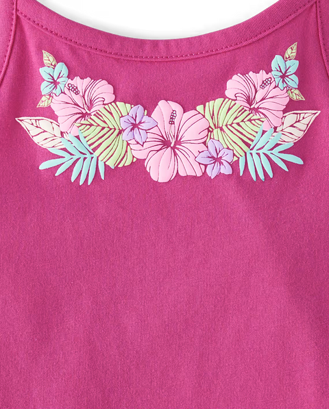 Blusas Sin Mangas Tipo Halter Diseño Gráfico Bebé Niña y Niña Pequeña (Paquete de 2)
