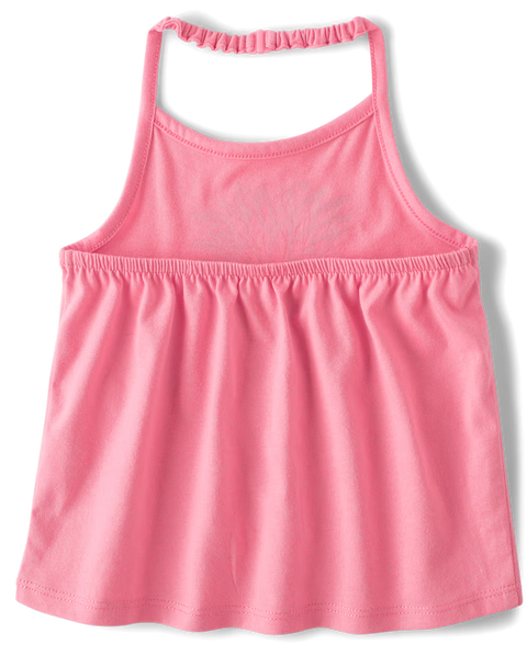 Blusas Sin Mangas Tipo Halter Diseño Gráfico Bebé Niña y Niña Pequeña (Paquete de 2)