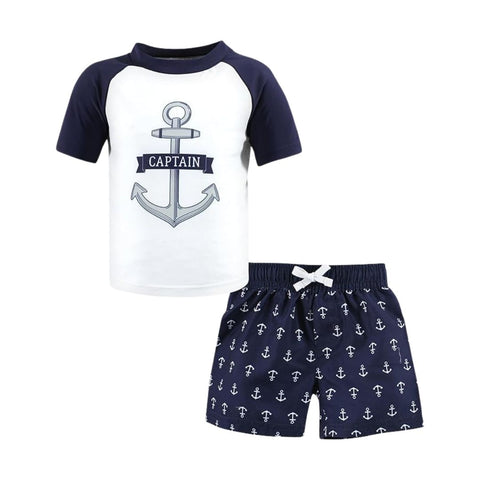Conjunto Traje de Baño Niño Pequeño Ancla Naval (UPF 50+)