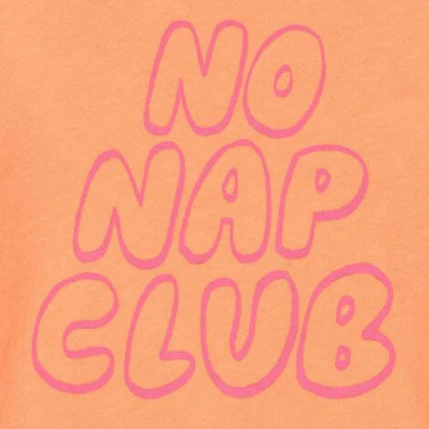 Camiseta Gráfica Manga Corta Niño Pequeño “No Nap Club” - Naranja