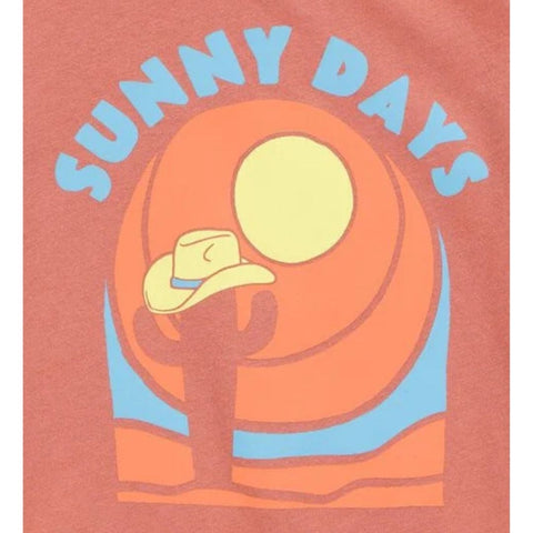 Camiseta Gráfica Manga Corta Niño Pequeño Diseño “Sunny Days” - Naranja