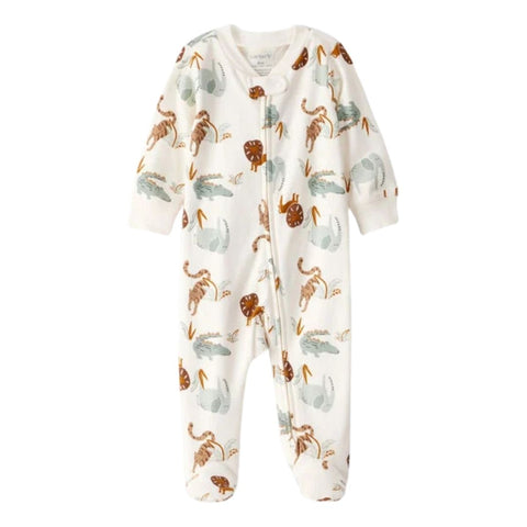 Pijama Enteriza Estampado de Animales y Cierre de Doble Vía Bebé Niño