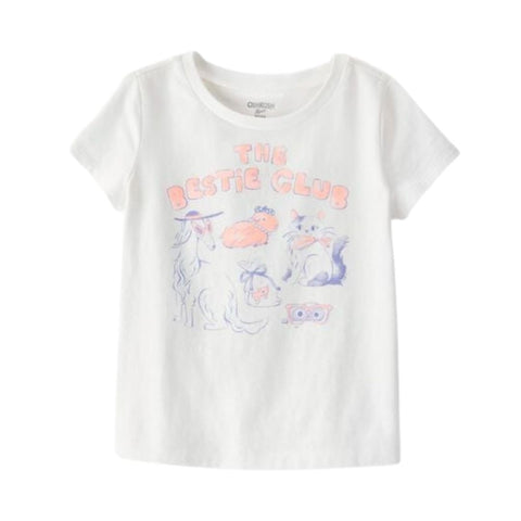 Camiseta Gráfica Manga Corta Diseño “Besties” Niñ(a) Pequeño(a)