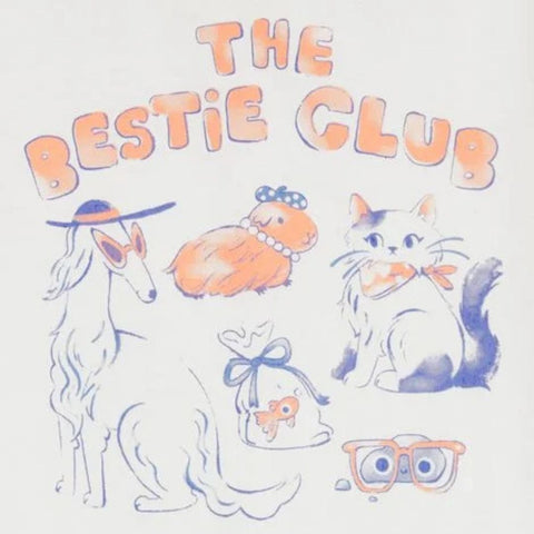 Camiseta Gráfica Manga Corta Diseño “Besties” Niñ(a) Pequeño(a)