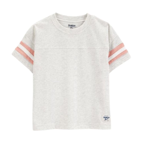 Camiseta Manga Corta a Rayas Niño Pequeño - Gris