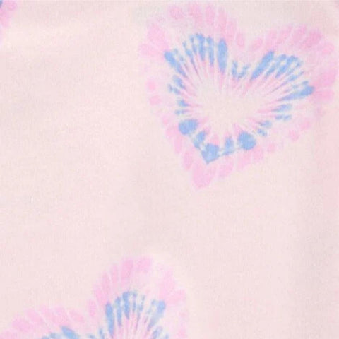 Blusa sin Mangas con Vuelo Diseño de Corazón Tie-dye Niña Pequeña - Rosa/Morado