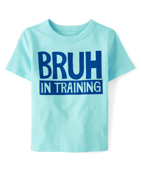 Camiseta Gráfica Diseño “Bruh In Training” Bebé Niño y Niño Pequeño - Seagrove