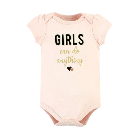 Conjunto Mameluco, Pantalón y Zapatos Bebé Niña Girls Can Do Anything