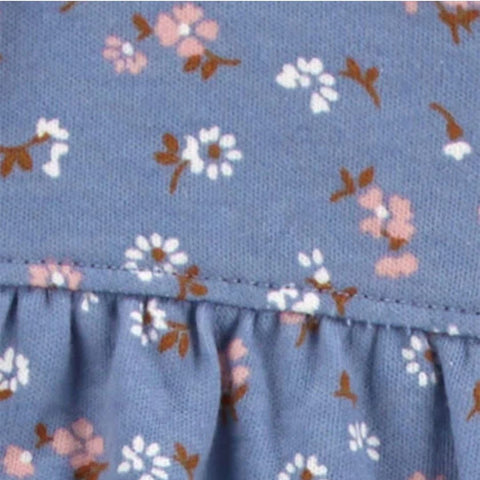 Pijama con Broches y Estampado Floral Bebé Niña