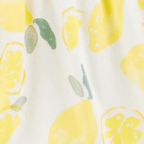 Vestido Sin Mangas Estampado de Limones Niña Pequeña