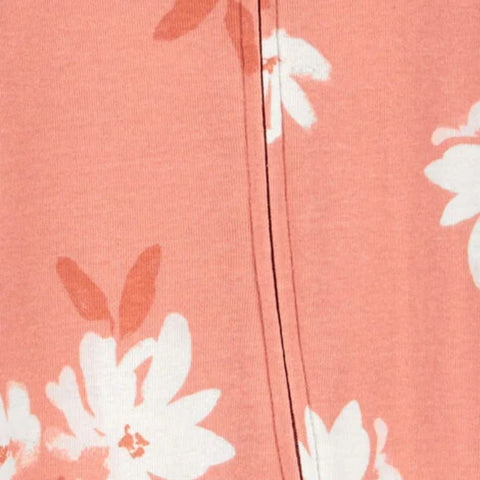 Pijama con Estampado Floral y Gorrito Bebé Niña