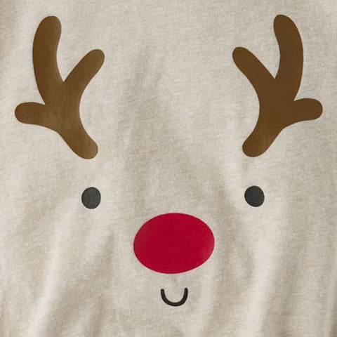 Body Navideño Diseño de Reno Bebé - Café