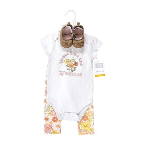 Set Body, Pants y Zapatos Bebé Niña