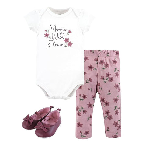 Set Body, Pants y Zapatos Bebé Niña