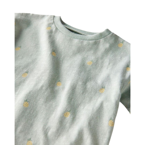 Camiseta Algodón Orgánico Estampado de Piñas Bebé Niña