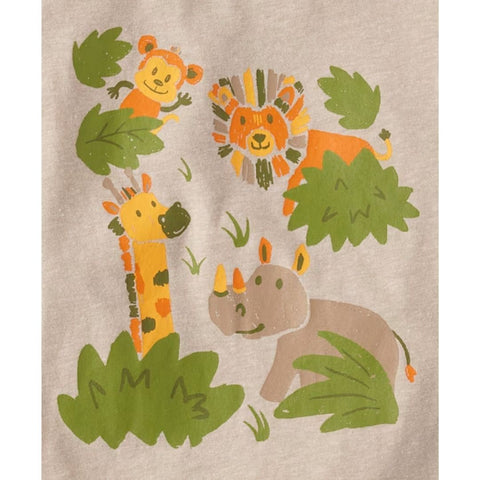 Camiseta Gráfica Diseño de Animales Bebé Niño