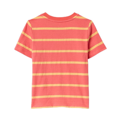 Camiseta Bebé Niño con Bolsillo - Rayas Naranjas