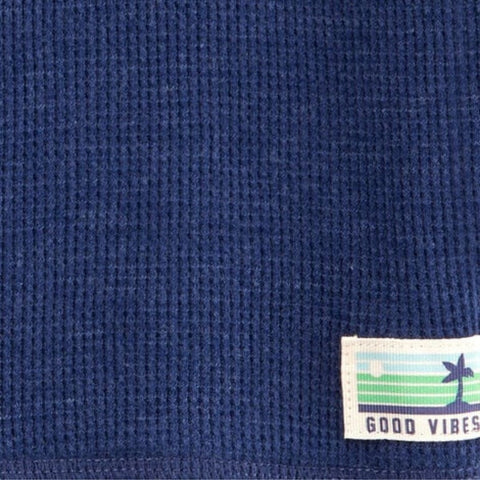 Camiseta Manga Corta Tejido Waffle Niño Pequeño -  Azul Marino