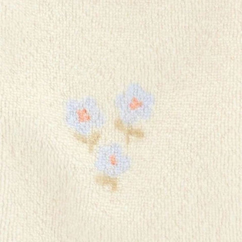 Pijama de Felpa con Estampado Floral y Cierre de Doble Vía Bebé Niña - Marfil