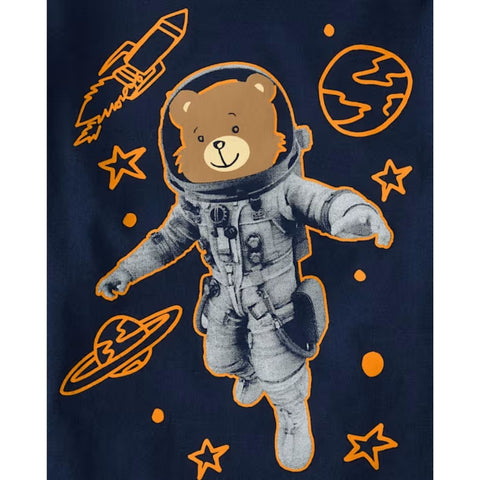 Camiseta Gráfica Diseño de Astronauta Bebé Niño