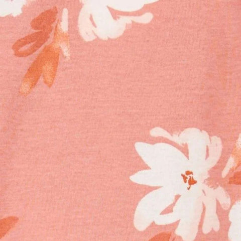 Pijama con Estampado Floral y Gorrito