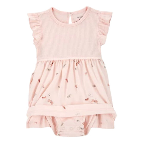 Vestido Tipo Body y Cárdigan Bebé Niña - Rosa (Conjunto de 2 piezas)