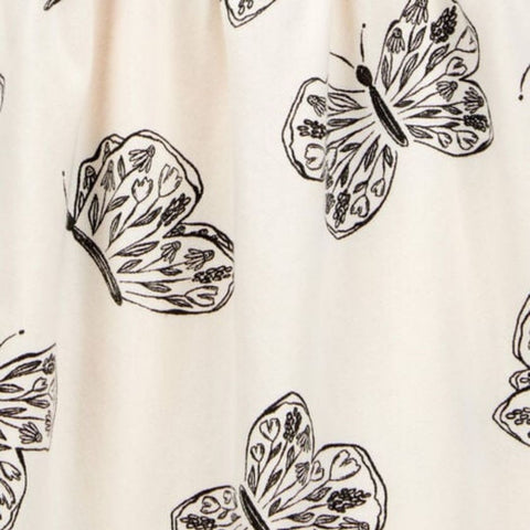 Vestido Sin Mangas Estampado de Mariposas Niña Pequeña