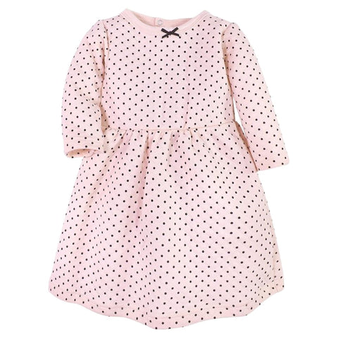 Vestido Negro Toile Rosa Bebé Niña (Paquete de 2)