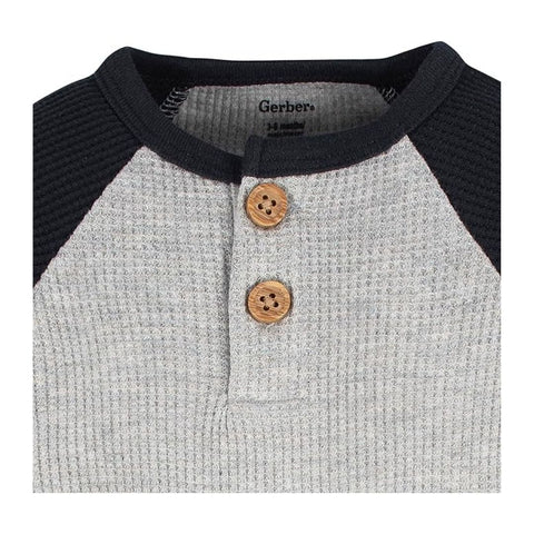 Mameluco Henley Manga Larga Bebé Niño