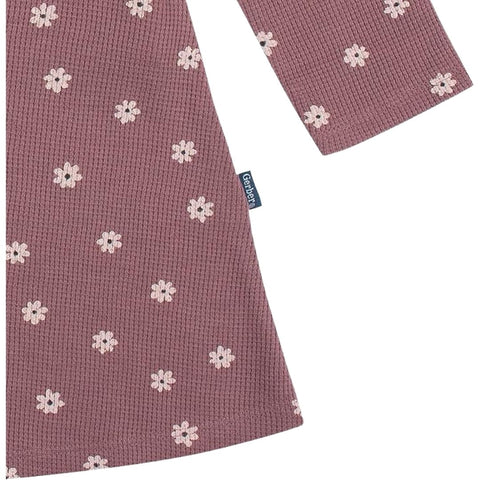 Vestido Manga Larga Detalle de Volantes Bebé Niña - Rosa