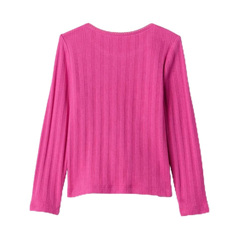 Camiseta de Punto Calado Bebé Niña - Rosa