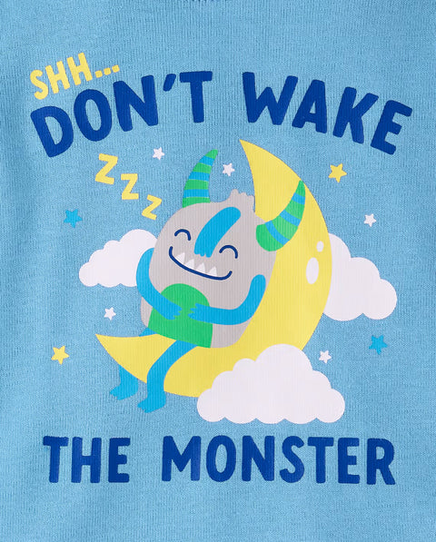 Pijama Ajustado Bebé Niño Diseño de Monstruos