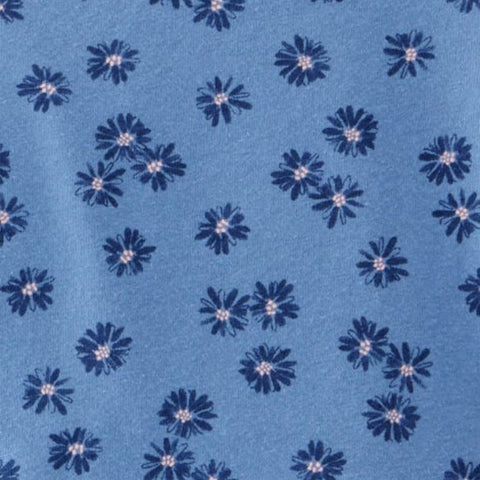 Vestido Manga Corta Niña Pequeña Diseño “Flower Power” - Azul