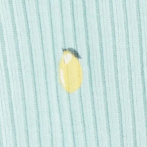 Pijama con Estampado de Limones y Cierre de Doble Vía - Azul